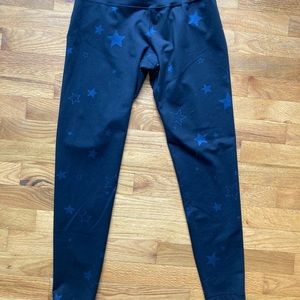 Old Navy Active Leggings Black w/ Reflective Stars